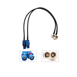 ANFA5 Twin Fakra Antenna Adapter Compatible With Volkswagen VW Skoda RCD RNS Columbus Seat Mediasystem