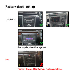 Double 2 DIN FAAUDIA4200120087 Facia Kit Fascia Panel Dash Plate For Audi A4 2001-2008 Black