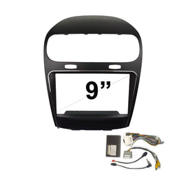 9 Inch Facia & HARNESS FADODGEJOURNEY201220169 Panel Fascia Dash Plate Panel suits Dodge Journey 2012-2016