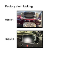 9 Inch Facia FAFIAT500201520219 Panel Fascia Dash Plate Panel suits Fiat 500 2015-2021 Abarth 595 2017-2021