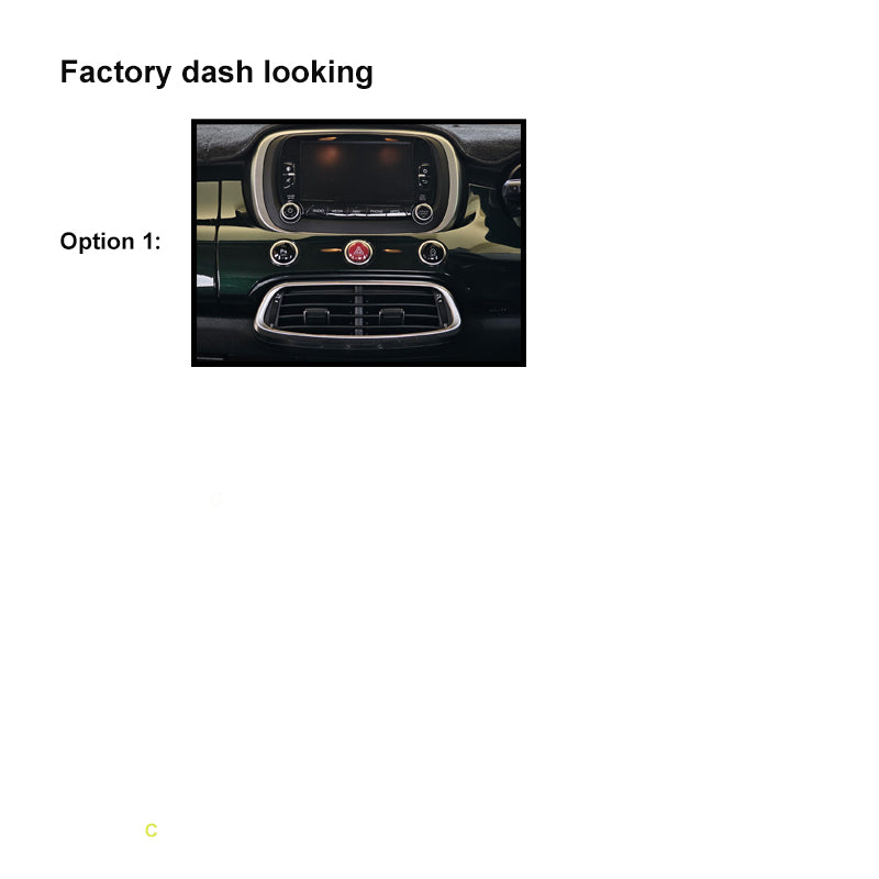 10 Inch Facia FAFIAT500X2014ON10 Panel Fascia Dash Plate Panel suits Fiat 500X 2014+