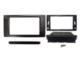 Double Single Din FAFORDFOCUS20052008B7 Facia Fascia Dash Snap in Pocket For Ford Fiesta Focus Kuga Transit 2005-2013 Black