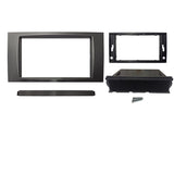 Double Single Din FAFORDFOCUS20052008G7 Facia Fascia Dash Snap in Pocket For Ford Fiesta Focus Kuga Transit 2005-2013 Grey