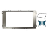 Double 2 DIN FAFORDFOCUS20082011S7 Facia Kit Fascia Panel Dash Plate For Focus 2008-2011 Mondeo 2007-2014 Silver