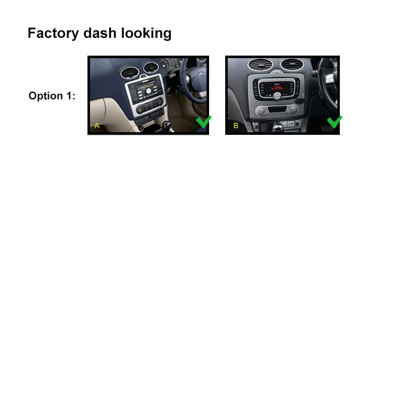 9 Inch Facia FAFORDFOCUSAUTO200420119 Panel Fascia Dash Plate Panel suits Ford Focus Auto Air 2004-2011 Silver