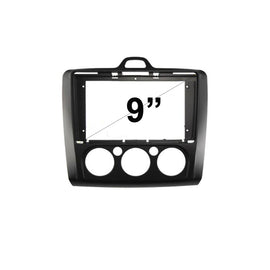 9 Inch Facia F9FD25 Panel Fascia Dash Plate Panel suits Ford Focus Manual Air 2004-2011 Black