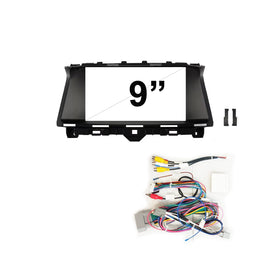 9 Inch Facia & HARNESS FAHONDAACCORD20082012S9 Fascia Dash Plate Panel suits Honda Accord 2008-2012 Small Screen Black