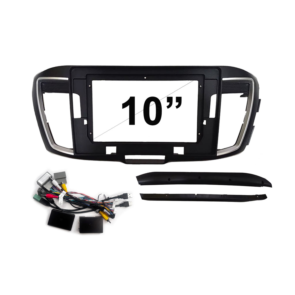10" FACIA KIT & HARNESS FAHYUNDAIACCORD20132015NAV10 Fascia Dash Plate Panel Compatible With Honda Accord 2013-2015 Factory Nav