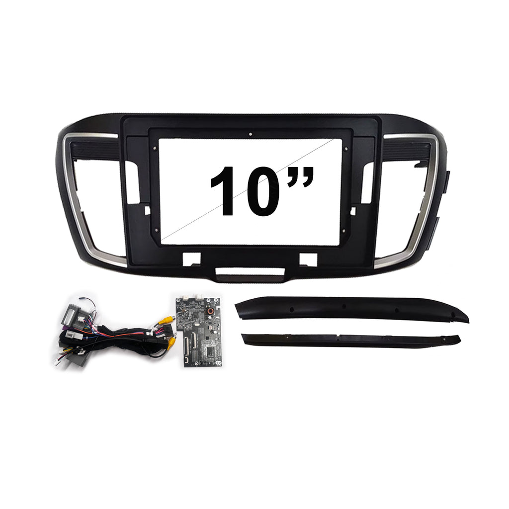 10" FACIA KIT & HARNESS FAHYUNDAIACCORD20132015NONNAV10 Fascia Dash Plate Panel Compatible With Honda Accord 2013-2015 Factory Non Nav