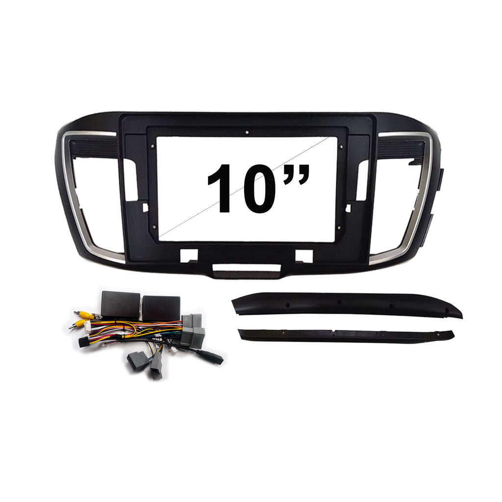 10" FACIA KIT & HARNESS FAHYUNDAIACCORD20152018NAV10 Fascia Dash Plate Panel Compatible With Honda Accord 2015-2018 Factory Nav Reverse Camera Non Side Camera
