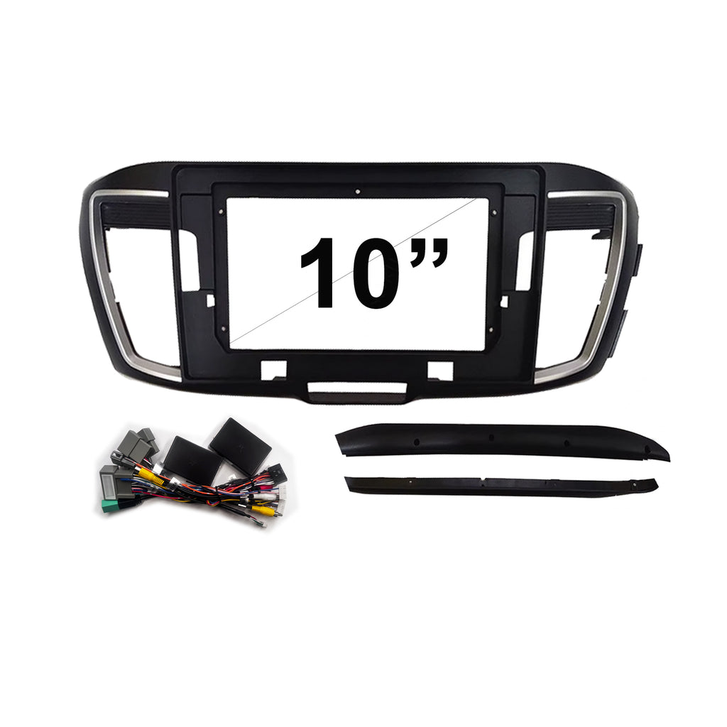 10" FACIA KIT & HARNESS FAHYUNDAIACCORD20152018NONNAV10 Fascia Dash Plate Panel Compatible With Honda Accord 2015-2018 Factory Non Nav