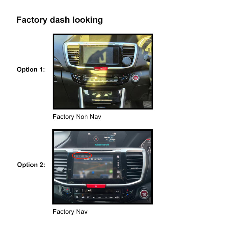 10" FACIA KIT & HARNESS FAHYUNDAIACCORD20152018NAV10 Fascia Dash Plate Panel Compatible With Honda Accord 2015-2018 Factory Nav Reverse Camera Non Side Camera