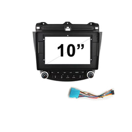 10 Inch Facia & HARNESS FAHONDAACCORDEURO2003200710 Fascia Dash Plate Panel suits Honda Accord Euro 2003-2007 Black