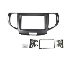 Double 2 DIN FAHONDAACCORDEURO2008ON7 Facia Kit Fascia Panel Dash Plate For Honda Accord Euro 2008+ Black