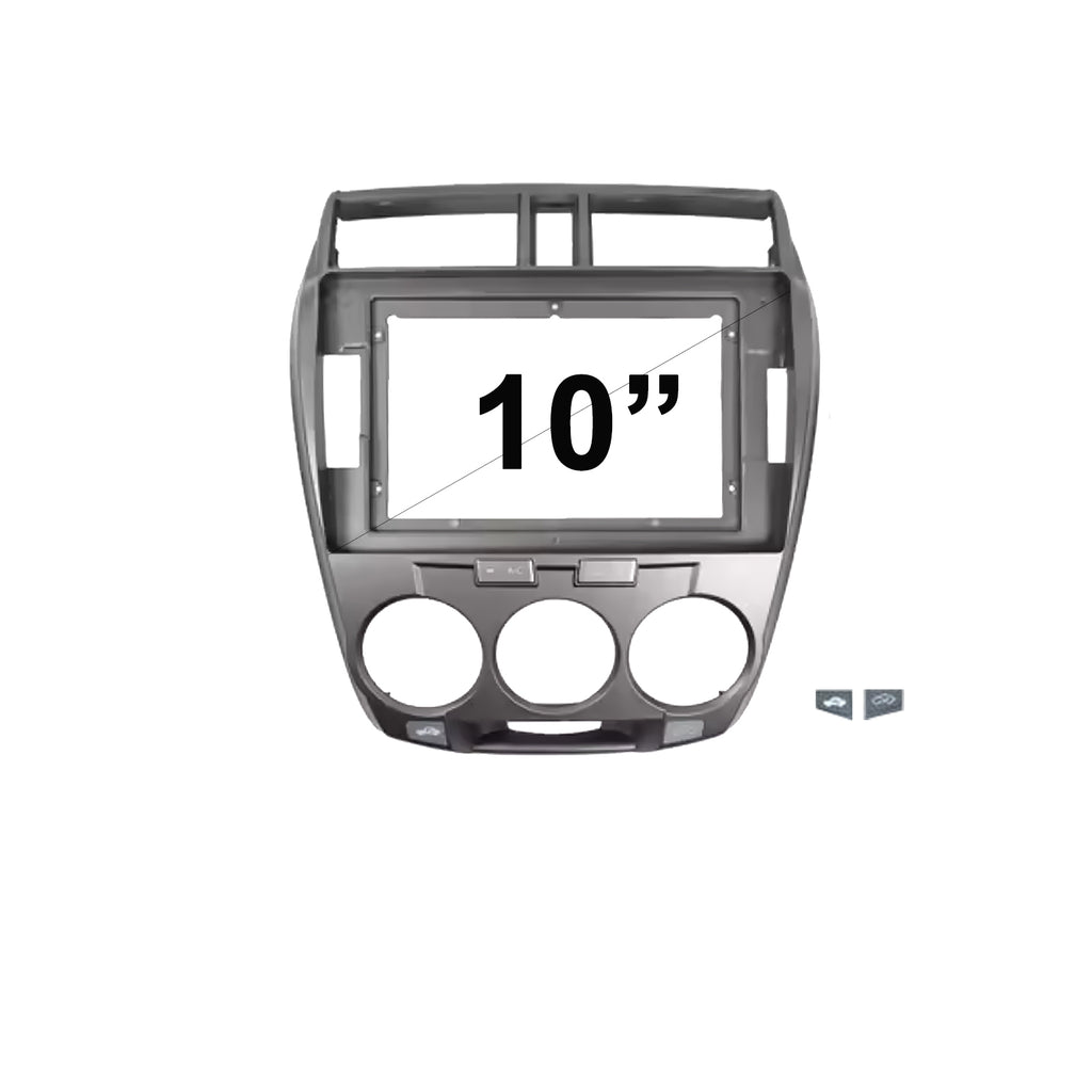 10 INCH FACIA KIT FAHONDACITY20092012M10 Fascia Dash Plate Panel For Honda City 2009-2012 Manual A/C