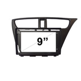 9 Inch Facia FAHONDACIVICHATCH201220159 Fascia Dash Plate Panel suits Honda Civic 2012-2015 Hatch