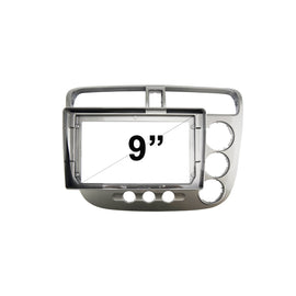 9 Inch Facia F9HD32 Fascia Dash Plate Panel suits Honda Civic Sedan 2000-2005 Grey