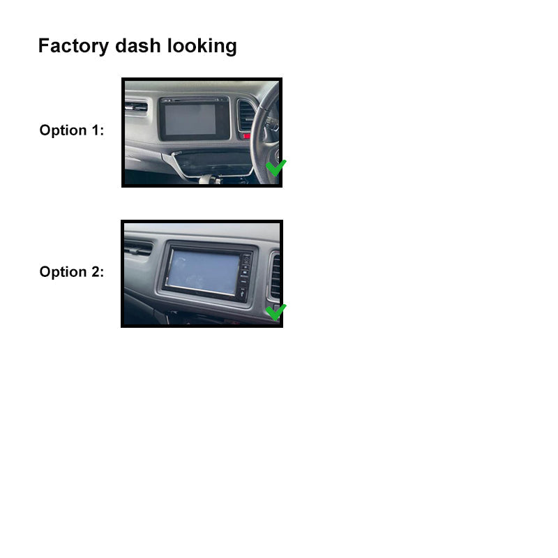 10 Inch Facia FAHONDAHRV2014202110  Fascia Dash Plate Panel For Honda HRV HR-V 2014-2021 Black
