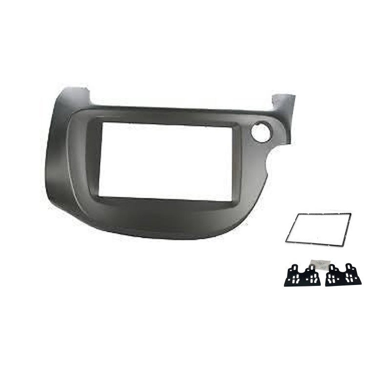 Double 2 DIN FAHONDAJAZZ200820137 Facia Kit Fascia Panel Plate Dash For Honda Jazz 2008-2013