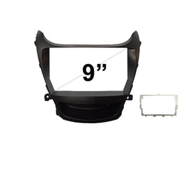 9 Inch Facia F9HY5 Fascia Dash Plate Panel For Hyundai Elantra 2013-2015 Black