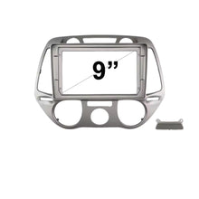 Load image into Gallery viewer, 9 Inch Facia FAHYUNDAII2020102012MANUAL9 Fascia Dash Plate Panel For Hyundai i20 2010-2012 Manual A/C