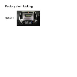 Double 2 DIN F7HY4 Facia Kit Panel Fascia Plate Dash For Hyundai i20 2012-2015