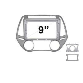 9 Inch Facia F9HY9  Fascia Dash Plate Panel For Hyundai i20 2012-2015 Manual/Auto A/C
