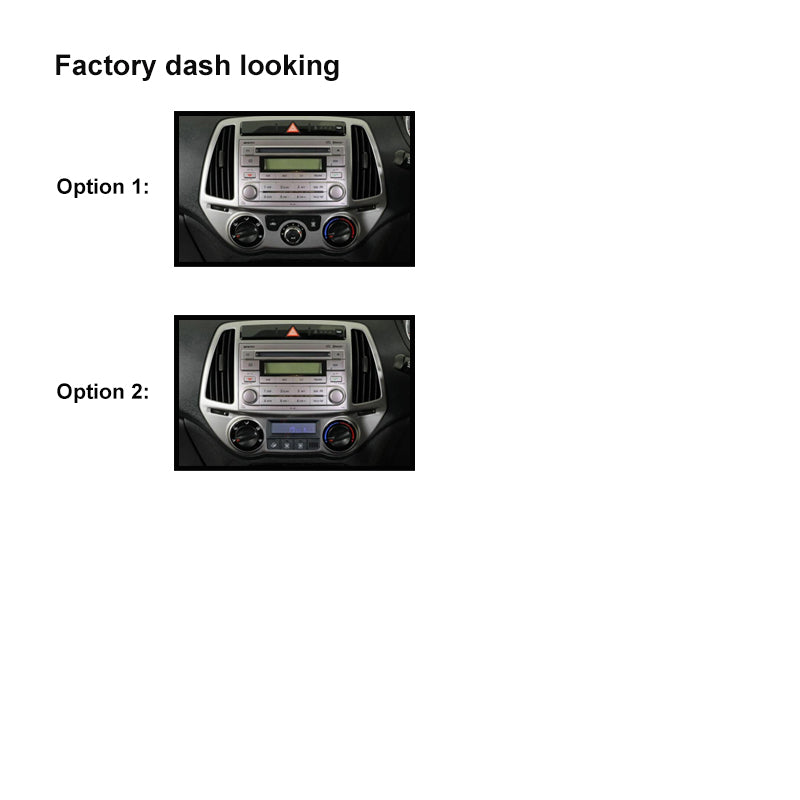 9 Inch Facia FAHYUNDAII20201220159  Fascia Dash Plate Panel For Hyundai i20 2012-2015 Manual/Auto A/C
