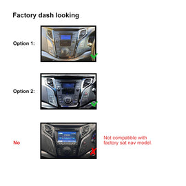 Double 2 DIN F7HY6 Facia Kit Panel Fascia Dash Plate For Hyundai i-40 VF/VF2/VF3 i40 2011+