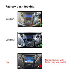 9 Inch Facia F9HY27 Fascia Dash Plate Panel For Hyundai I40 2011+ Black