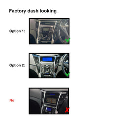 9 Inch Facia F9HY28 Fascia Dash Plate Panel For Hyundai i45 2009-2012 Gloss Black