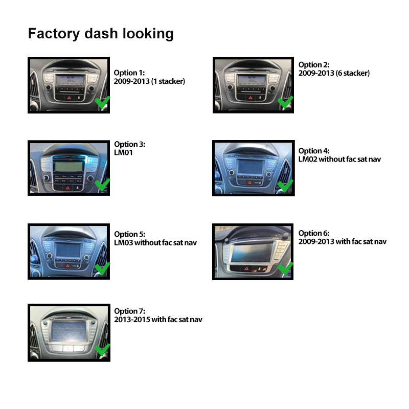 Double 2 DIN FAHYUNDAIIX35200920157 Facia Kit Panel Fascia Dash Plate For Hyundai IX-35 IX35 2009-2015