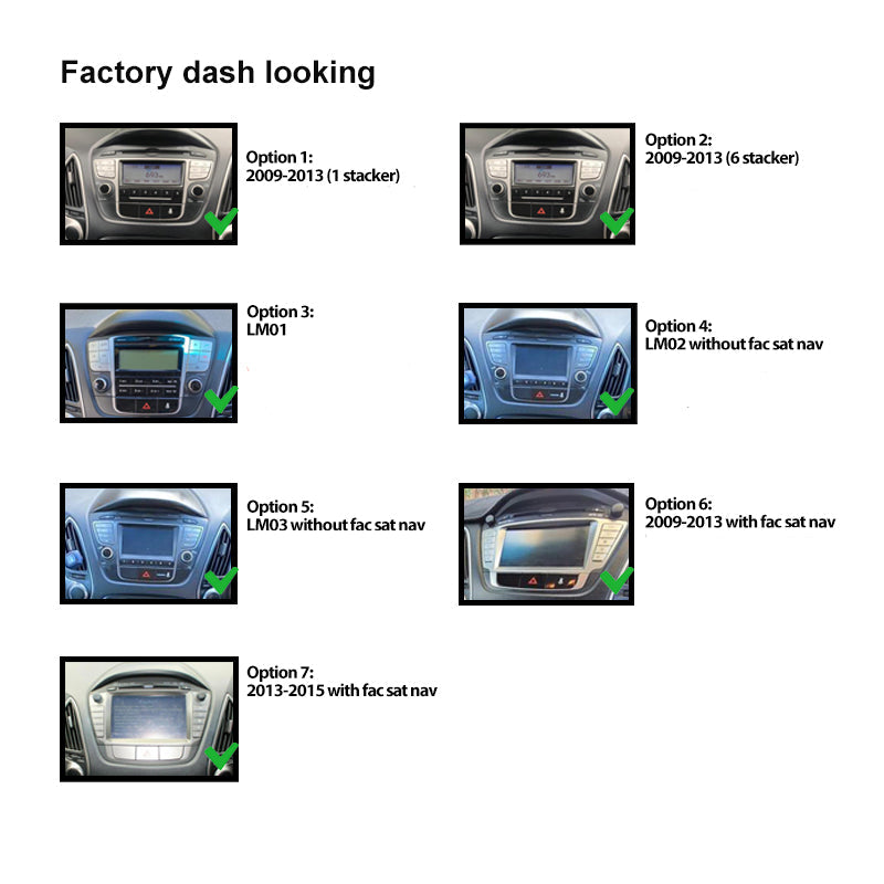 9 Inch Facia FAHYUNDAIIX35200920159 Fascia Dash Plate Panel For Hyundai ix35 2009-2015