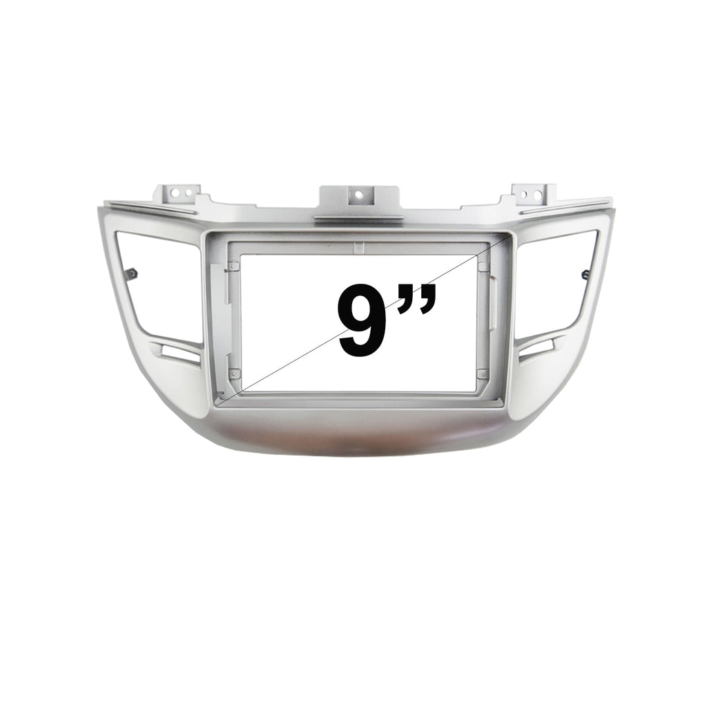 9 Inch Facia FAHYUNDAITUCSON201520189 Fascia Dash Plate Panel For Hyundai Tucson 2015-2018 Silver