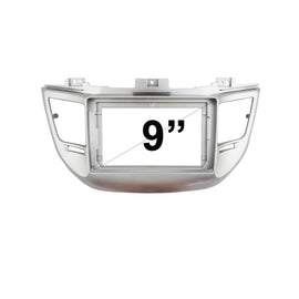 9 Inch Facia F9HY36 Fascia Dash Plate Panel For Hyundai Tucson 2015-2018 Silver