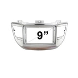 9 Inch Facia FAHYUNDAITUCSON201520189 Fascia Dash Plate Panel For Hyundai Tucson 2015-2018 Silver