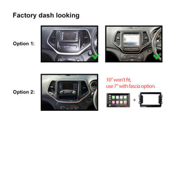 10 Inch Facia FAJEEPCHEROKEE2015ON10  Fascia Dash Plate Panel For Jeep Cherokee 2015+