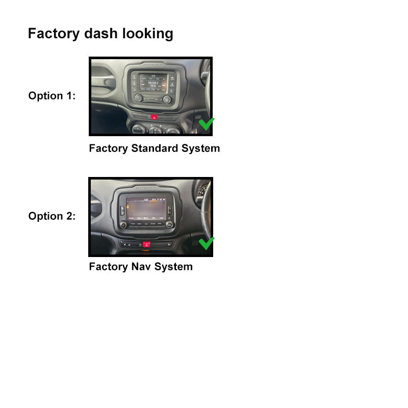 9 Inch Facia FAJEEPRENERADE201520179 Fascia Dash Plate Panel For Jeep Renerade 2015-2017