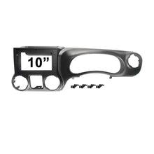 Load image into Gallery viewer, 10 Inch Facia FAJEEPWRANGLER2011201610L Fascia Dash Plate Panel For Jeep Wrangler 2011-2016 Large Black