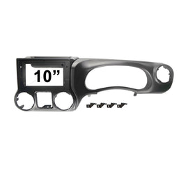 10 Inch Facia FAJEEPWRANGLER2011201610L Fascia Dash Plate Panel For Jeep Wrangler 2011-2016 Large Black