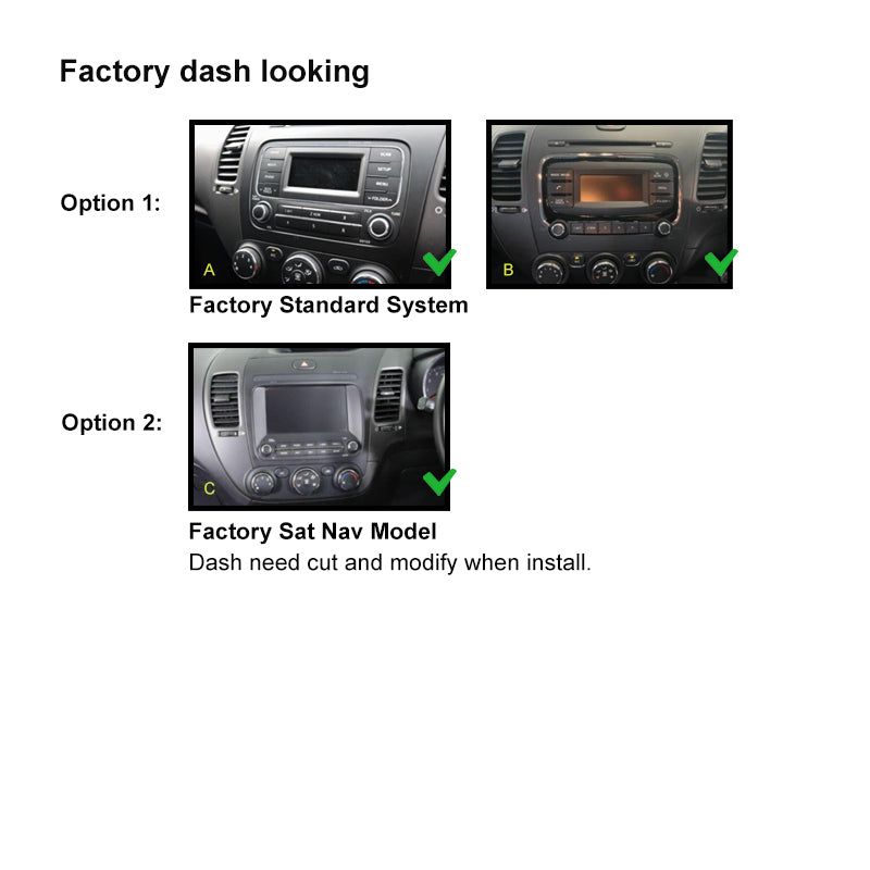 9" FACIA KIT FAKIACERATO201320189 Fascia Dash Plate Panel For Kia Cerato 2013-2018