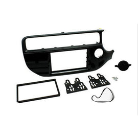 Double 2 Din FAKIARIO201520167 Facia Kit Panel Fascia Dash Plate For Kia Rio 2015-2016 UB Piano Black