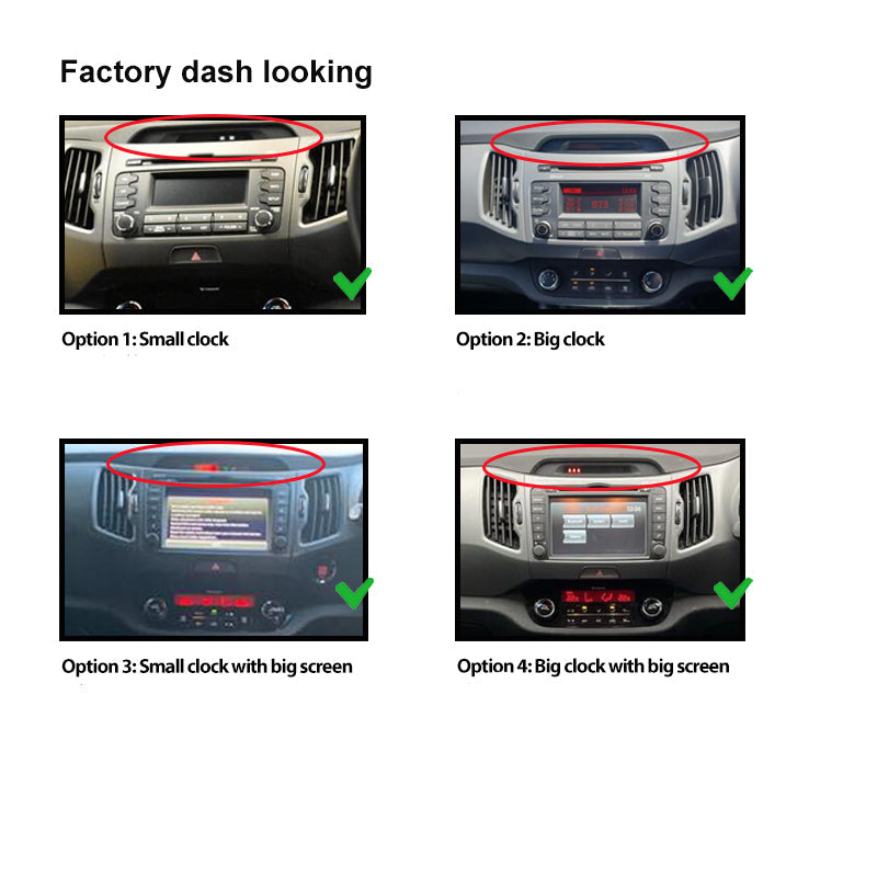 9 Inch Facia F9KA32 Fascia Dash Plate Panel For Kia Sportage 2010-2015