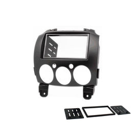 Double 2 DIN FAMAZDA2200720147 Facia Kit Fascia Dash Panel Plate For Mazda 2 Demio DE 2007-2014