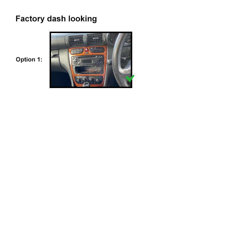 9 Inch Facia FAMERCEDESCCLASS200120049 Fascia Dash Plate Panel For Mercedes Benz C-Class W203 2001-2004