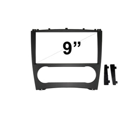 9 Inch Facia F9MB4 Fascia Dash Plate Panel For Mercedes Benz C-Class 2004-2006 Black