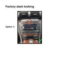 9 Inch Facia F9MB4 Fascia Dash Plate Panel For Mercedes Benz C-Class 2004-2006 Black