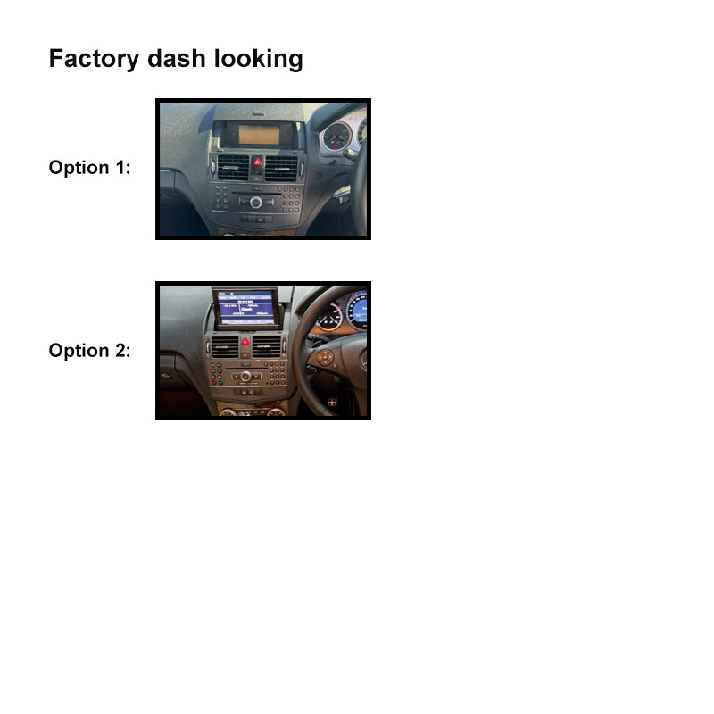 9" FACIA KIT & HARNESS F9MB26 Fascia Dash Plate Panel For Mercedes Benz C-Class 2007-2012 W204