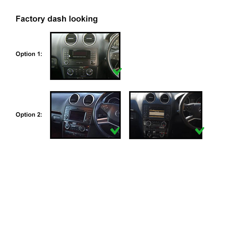 9 Inch Facia FAMERCEDESGLML200520129 Fascia Dash Plate Panel For Mercedes Benz GL-Class ML-Class 2005-2012