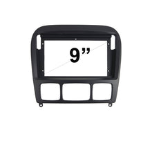 Load image into Gallery viewer, 9&quot; FACIA KIT F9MB9B Fascia Dash Plate Panel For Mercedes Benz S-Class 1998-2005 W220 BLACK
